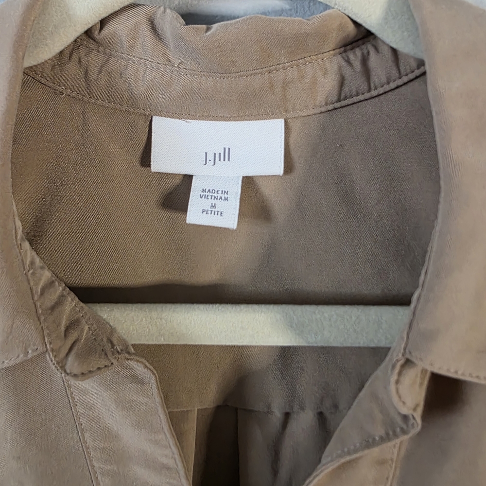 J. Jill Tunic Long Sleeve Sand-Washed Shirttail Tunic Brown Sugar Size MP - Picture 2 of 13